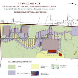 Ландшафтный проект дачного участка - разбивочный чертеж по дорожкам